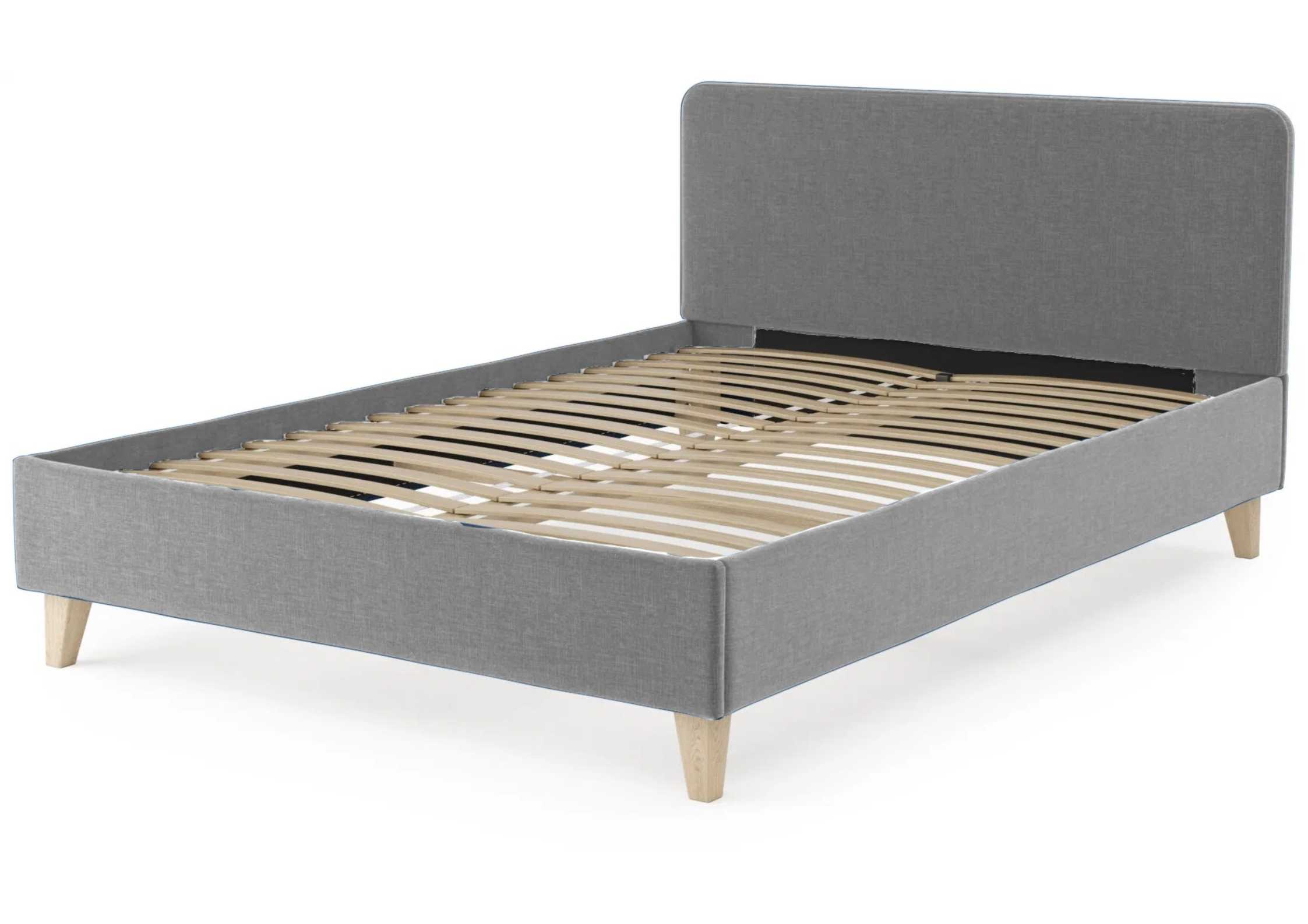 Szare łóżko 140x200cm